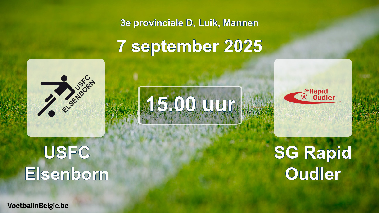Scheduled match men football: USFC Elsenborn - SG Rapid Oudler (7 September 2025)