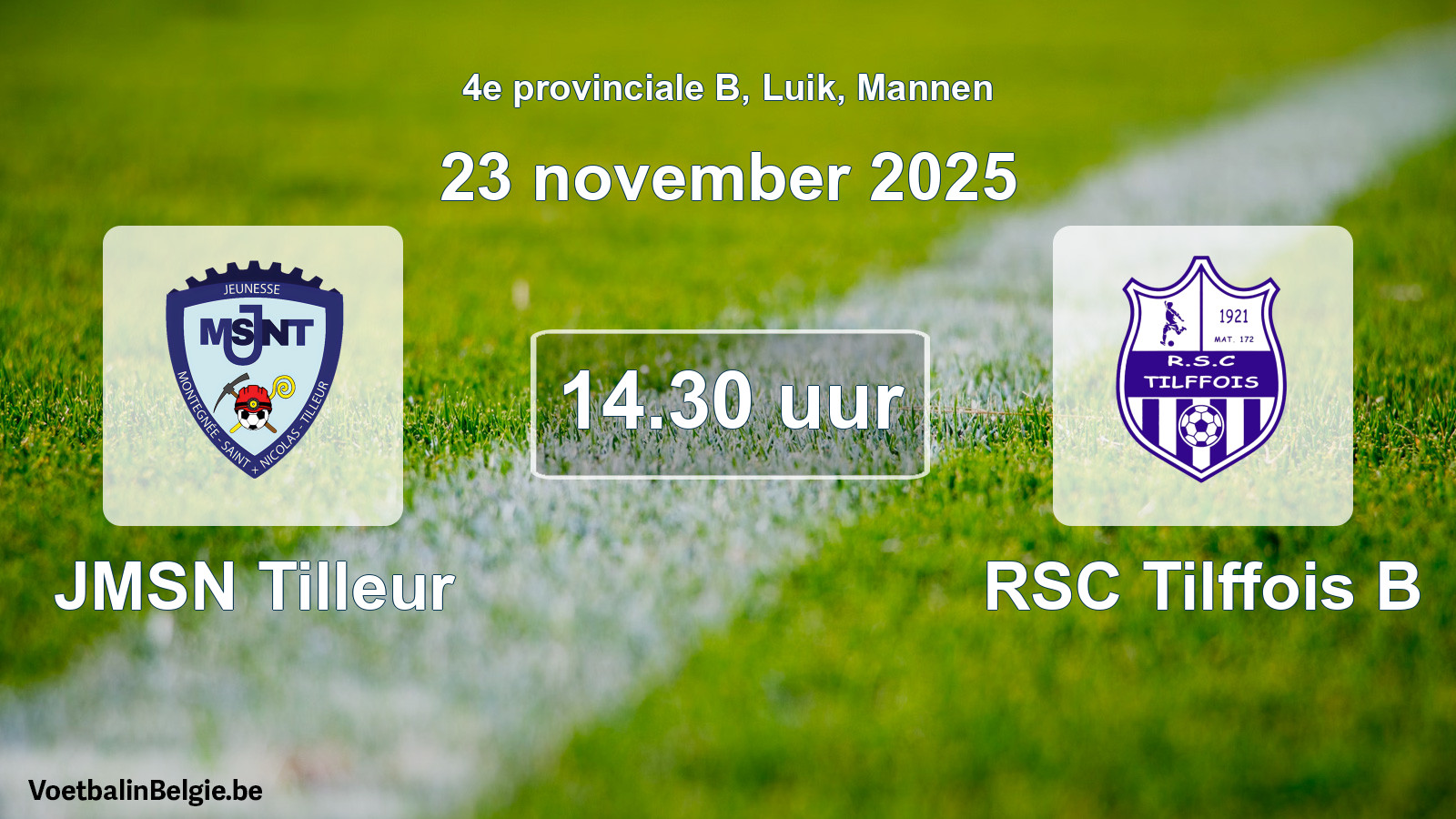 Geplantes Spiel männer-Fußball: JMSN Tilleur - RSC Tilffois B (23 November 2025)