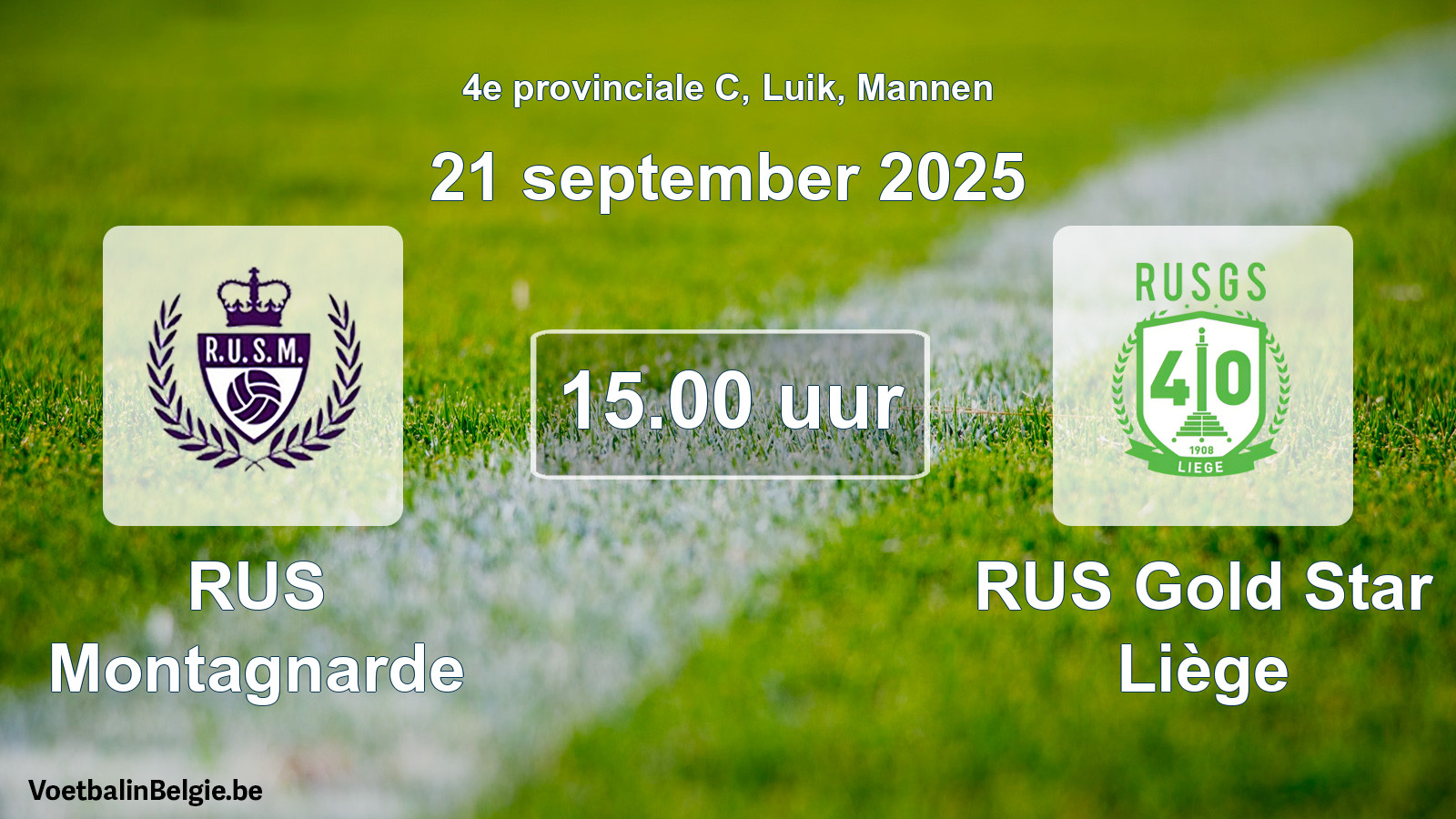 Geplantes Spiel männer-Fußball: RUS Montagnarde - RUS Gold Star Liège (21 September 2025)