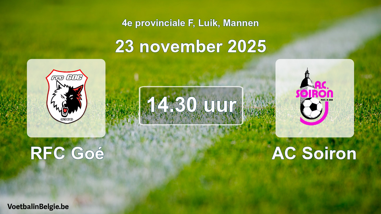 Scheduled match men football: RFC Goé - AC Soiron (23 November 2025)