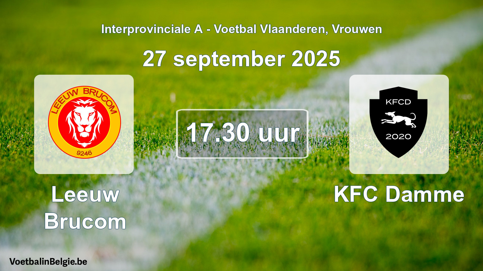 Scheduled match women football: Leeuw Brucom - KFC Damme (27 September 2025)