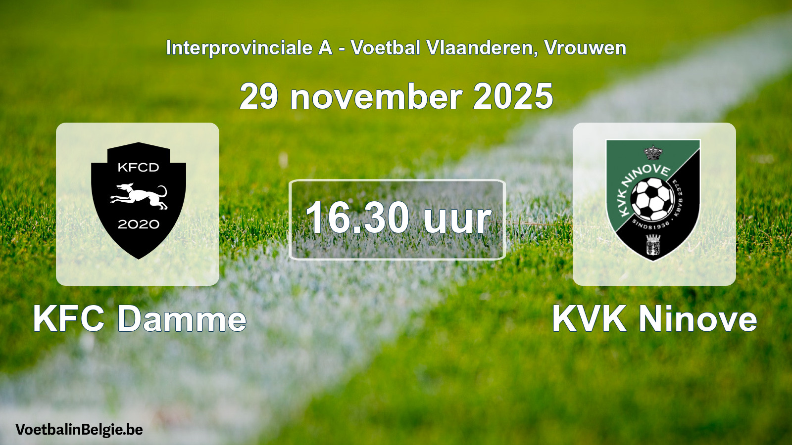 Geplantes Spiel frauen-Fußball: KFC Damme - KVK Ninove (29 November 2025)