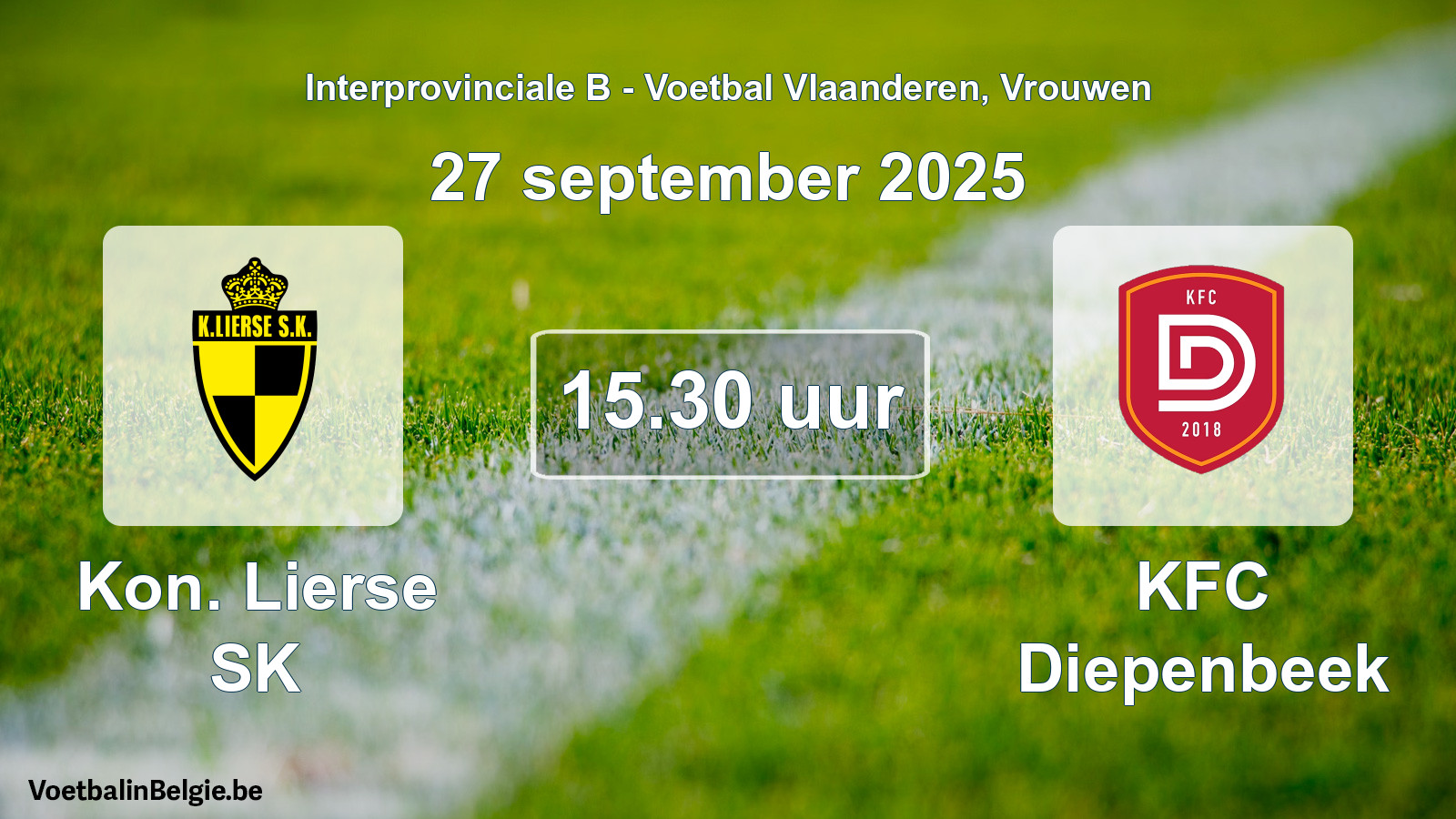 Scheduled match women football: Kon. Lierse SK - KFC Diepenbeek (27 September 2025)