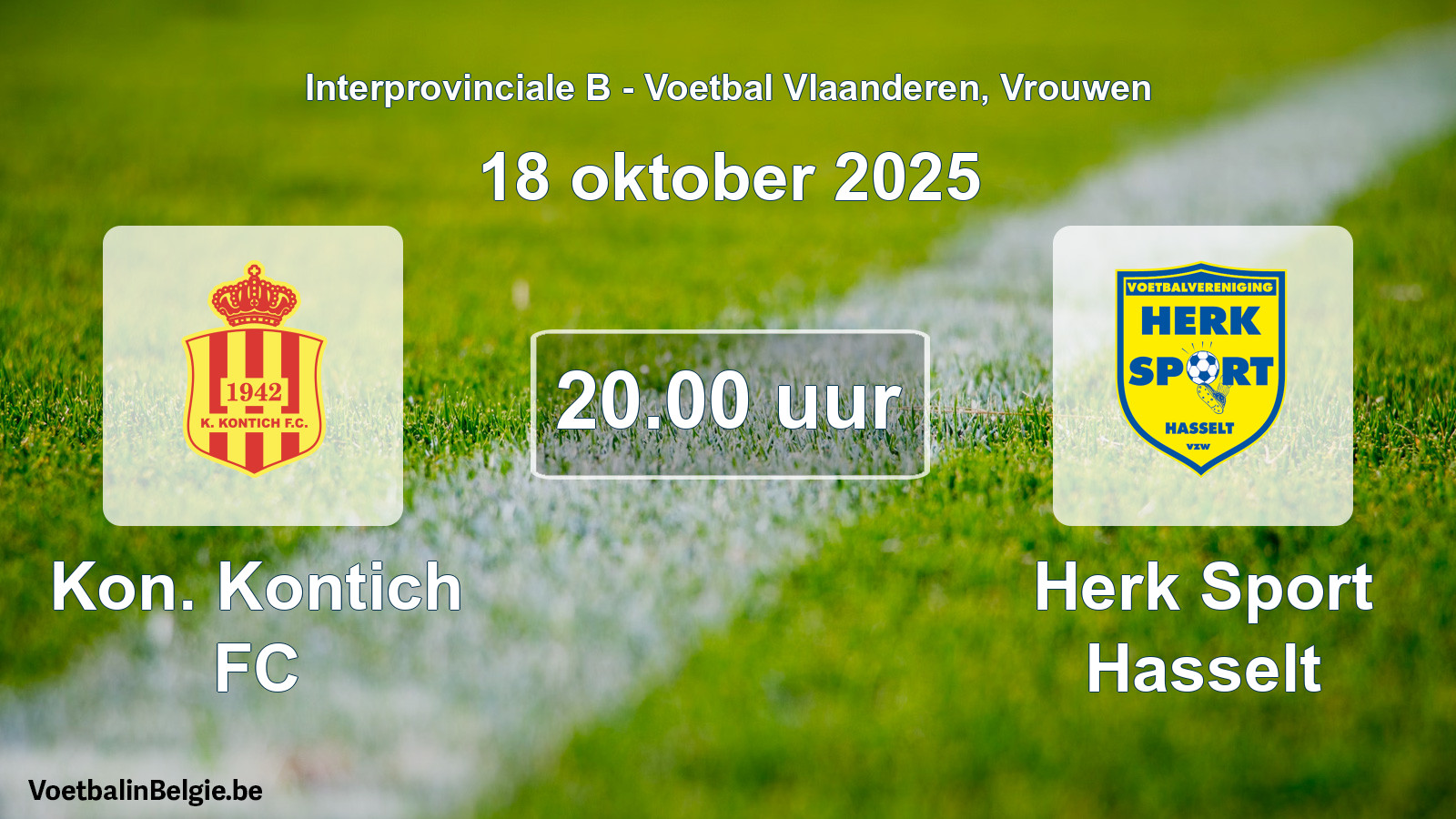 Geplande wedstrijd vrouwenvoetbal: Kon. Kontich FC - Herk Sport Hasselt (18 oktober 2025)