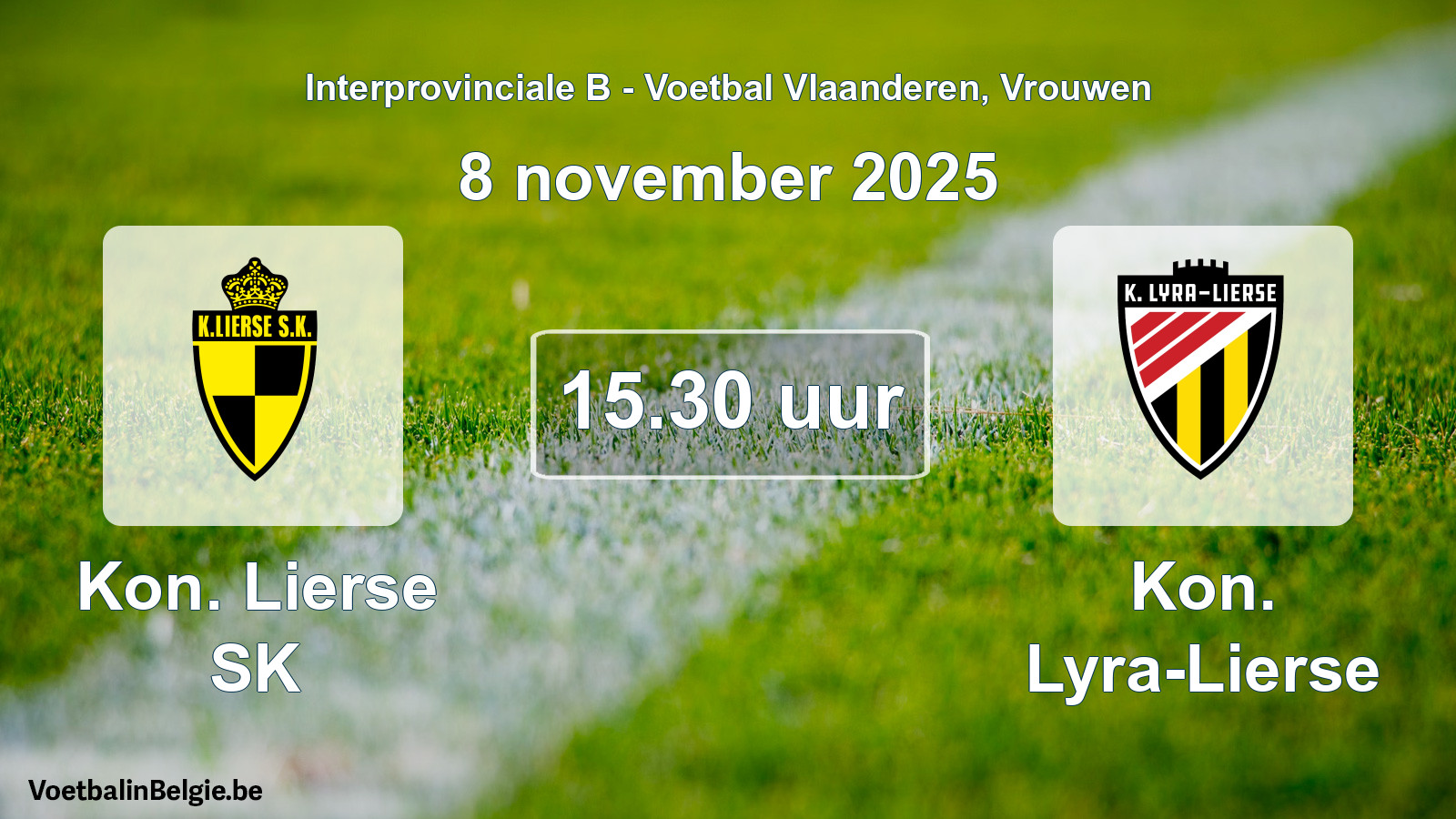 Geplande wedstrijd vrouwenvoetbal: Kon. Lierse SK - Kon. Lyra-Lierse (8 november 2025)