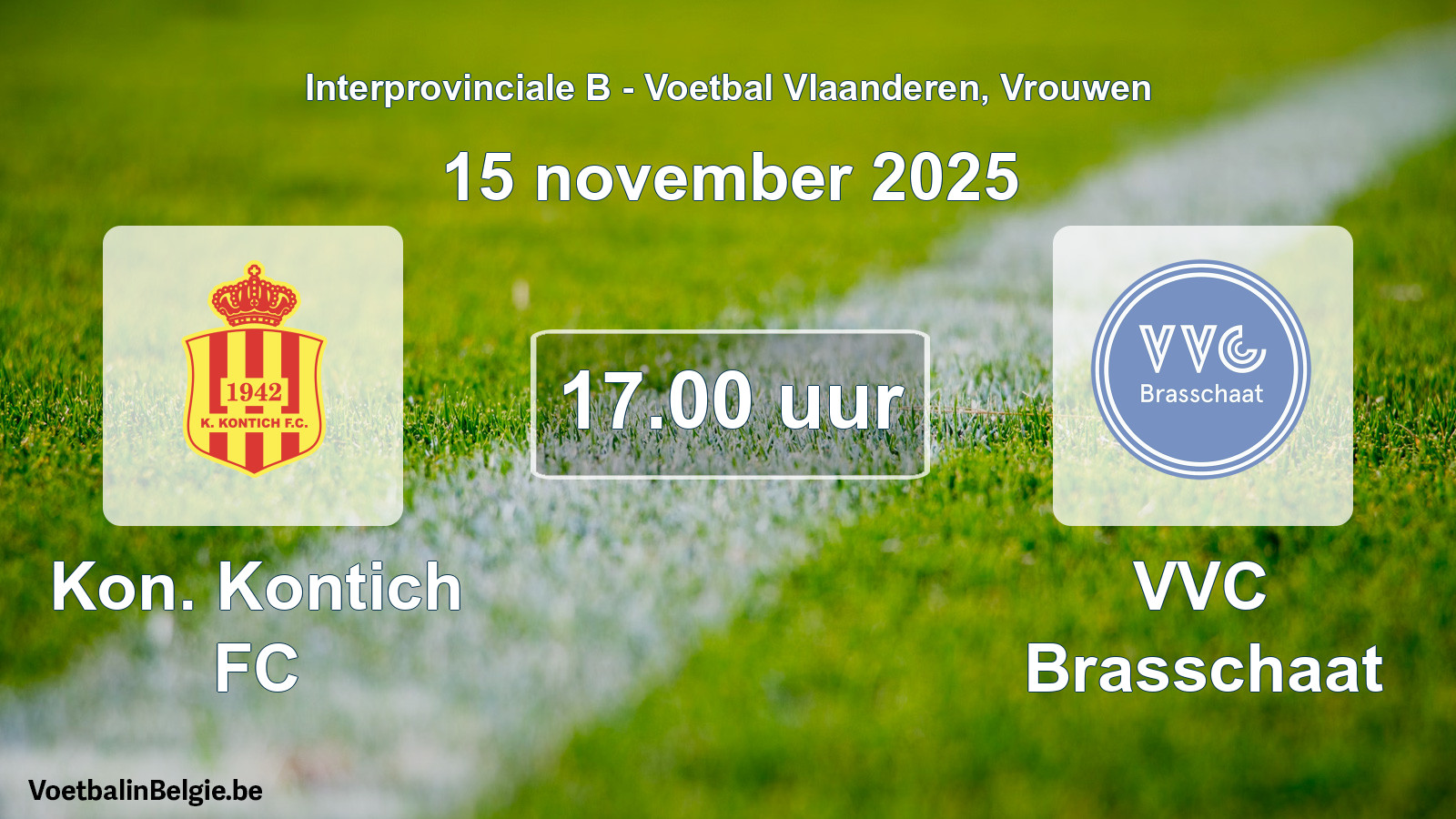 Scheduled match women football: Kon. Kontich FC - VVC Brasschaat (15 November 2025)