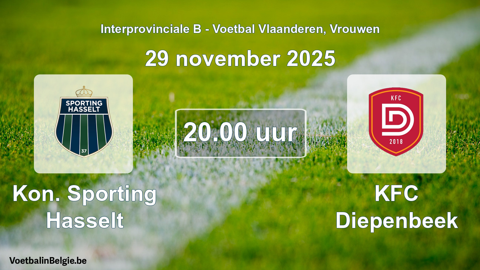 Scheduled match women football: Kon. Sporting Hasselt - KFC Diepenbeek (29 November 2025)