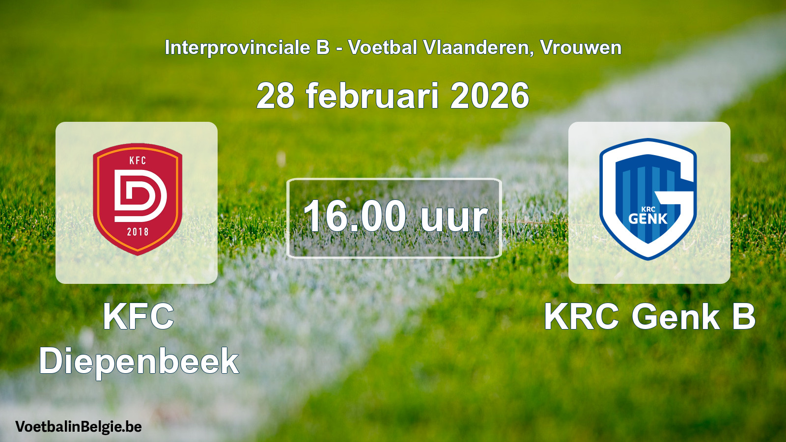 Scheduled match women football: KFC Diepenbeek - KRC Genk B (28 February 2026)