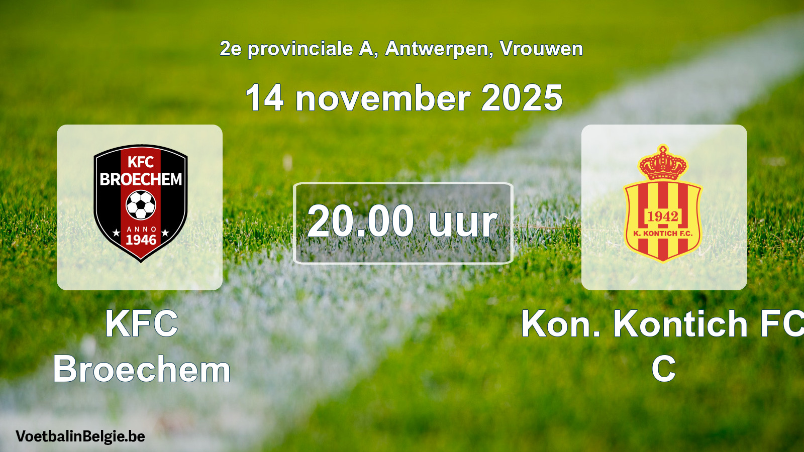 Scheduled match women football: KFC Broechem - Kon. Kontich FC C (14 November 2025)