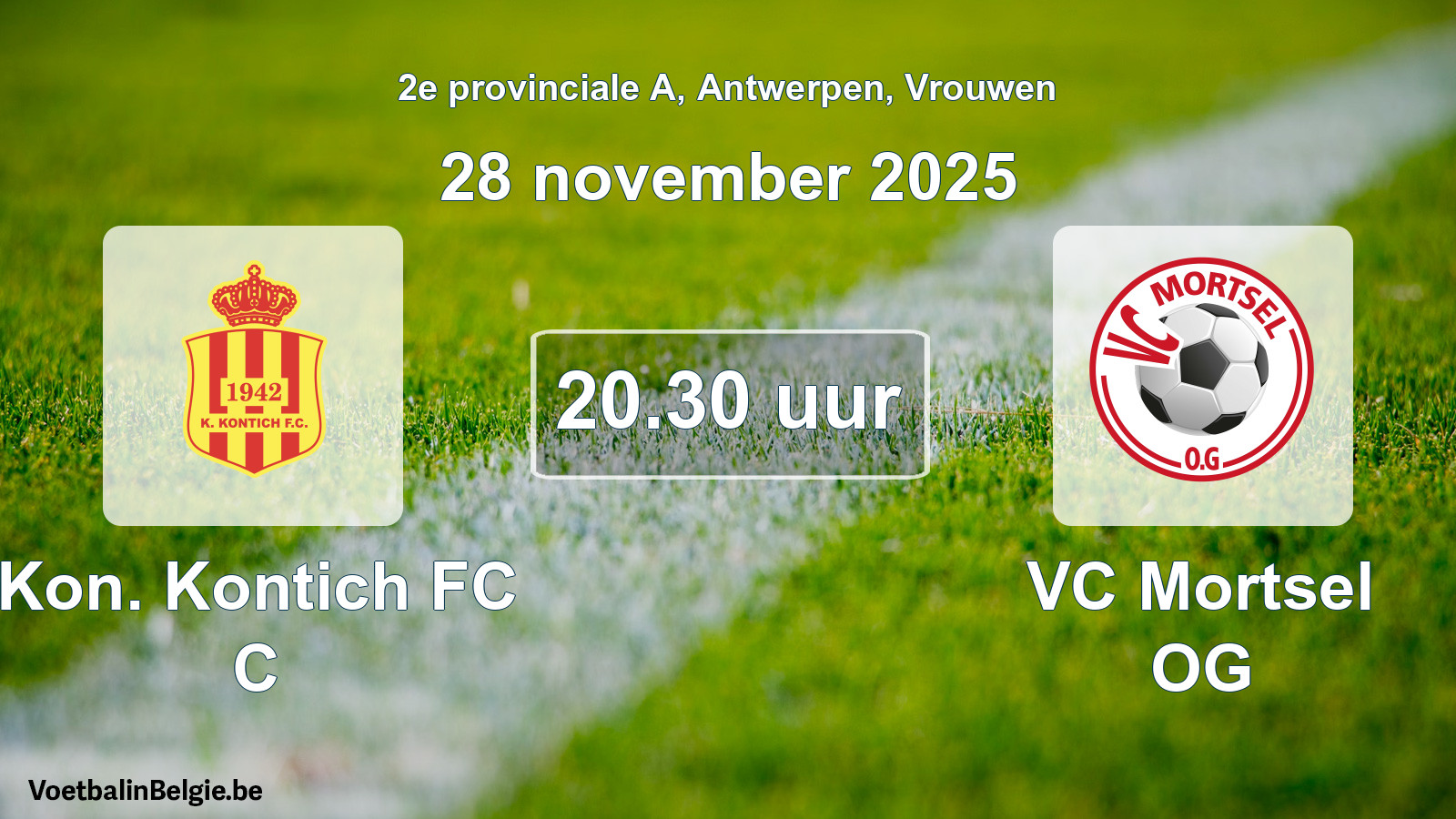 Scheduled match women football: Kon. Kontich FC C - VC Mortsel OG (28 November 2025)