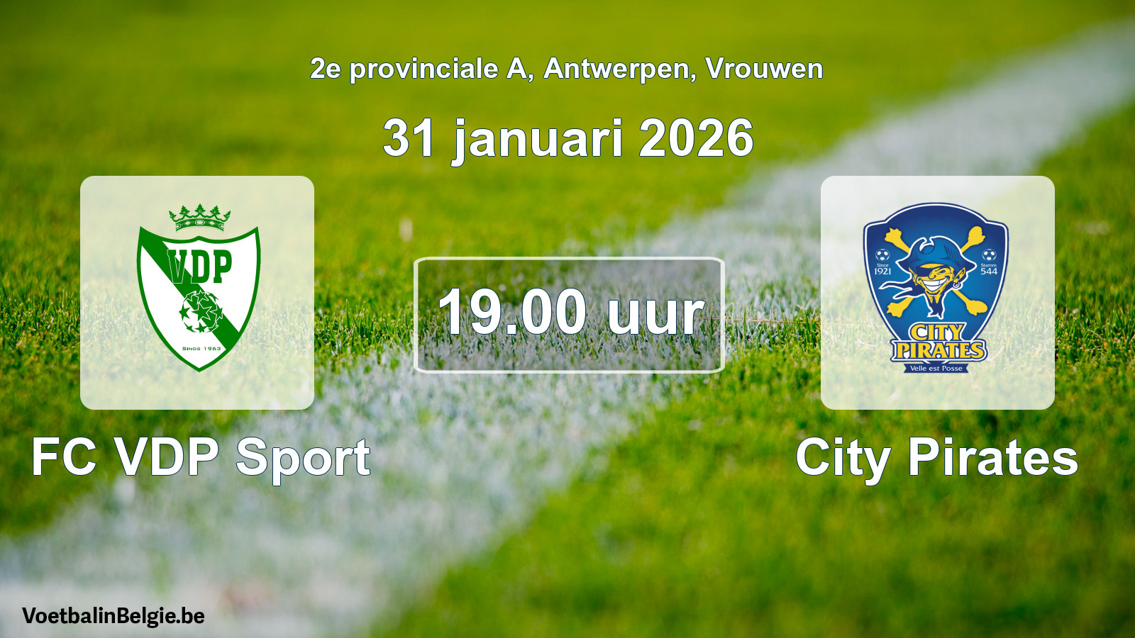 Geplantes Spiel frauen-Fußball: FC VDP Sport - City Pirates (31 Januar 2026)