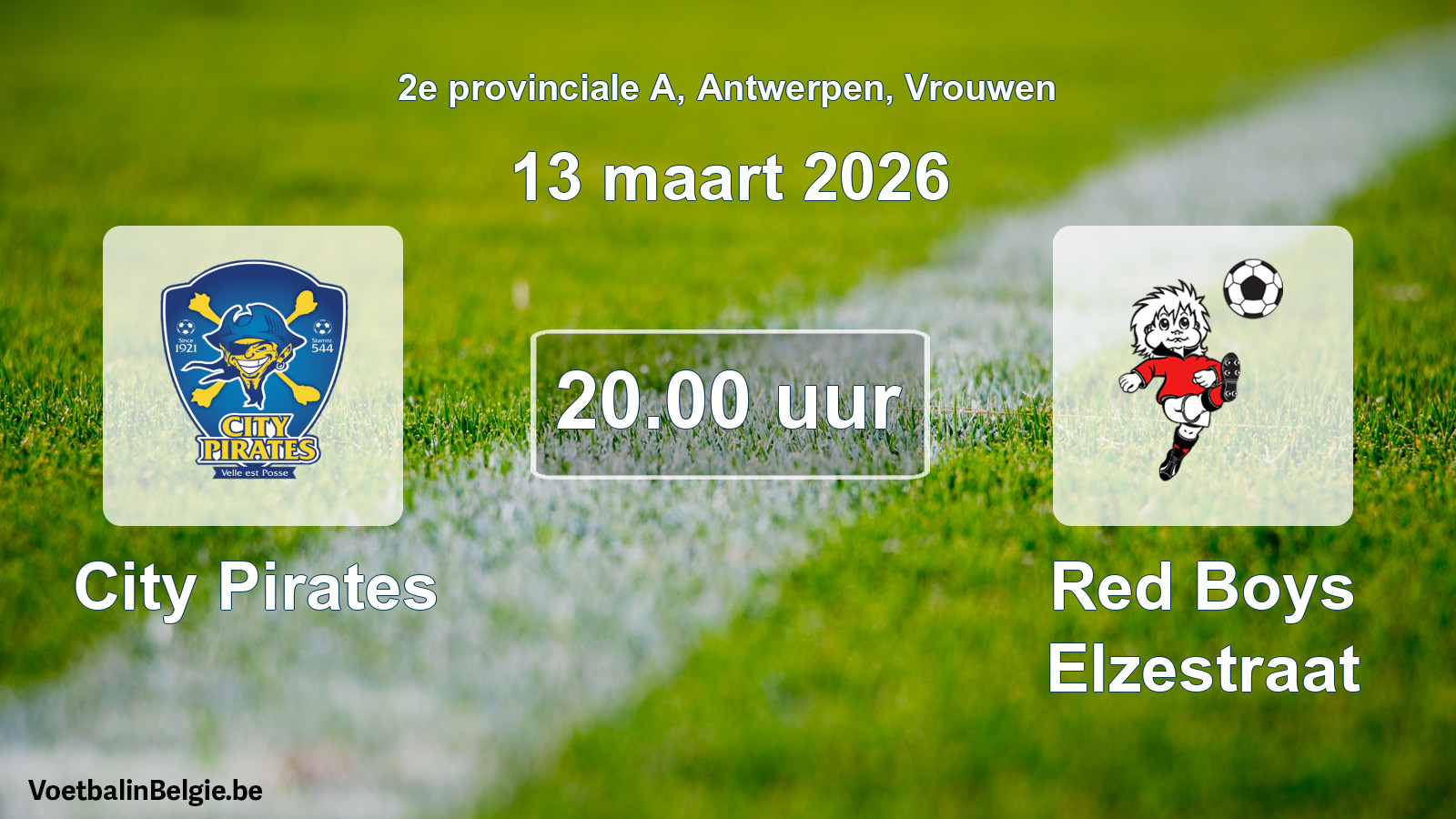 Geplantes Spiel frauen-Fußball: City Pirates - Red Boys Elzestraat (13 März 2026)