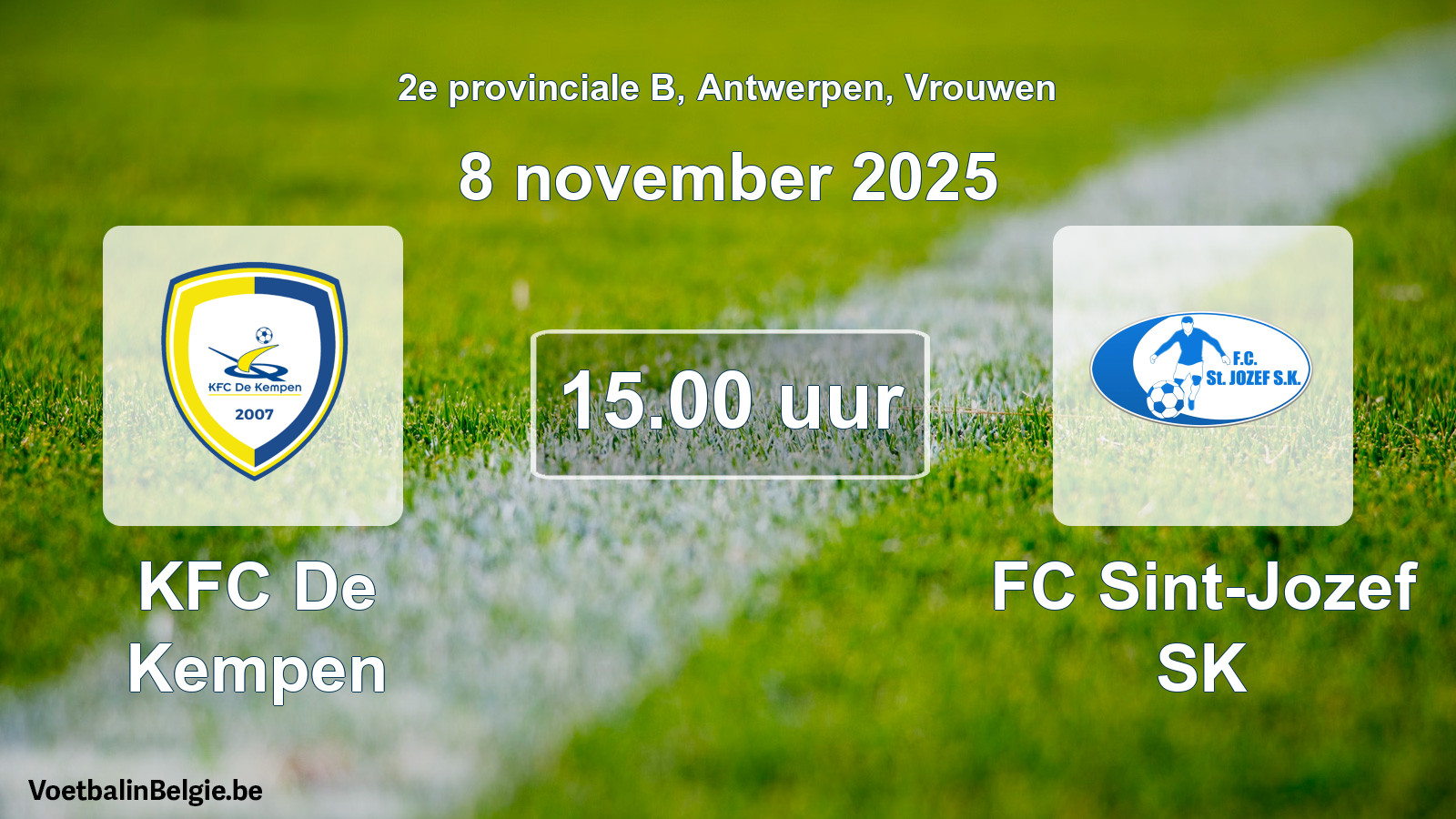 Scheduled match women football: KFC De Kempen - FC Sint-Jozef SK (8 November 2025)