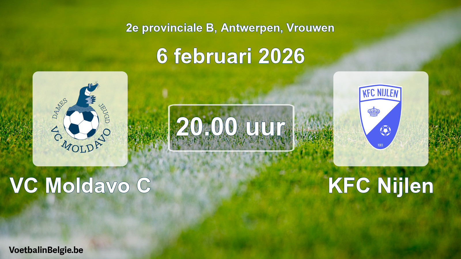 Match prévu football femmes: VC Moldavo C - KFC Nijlen (6 février 2026)