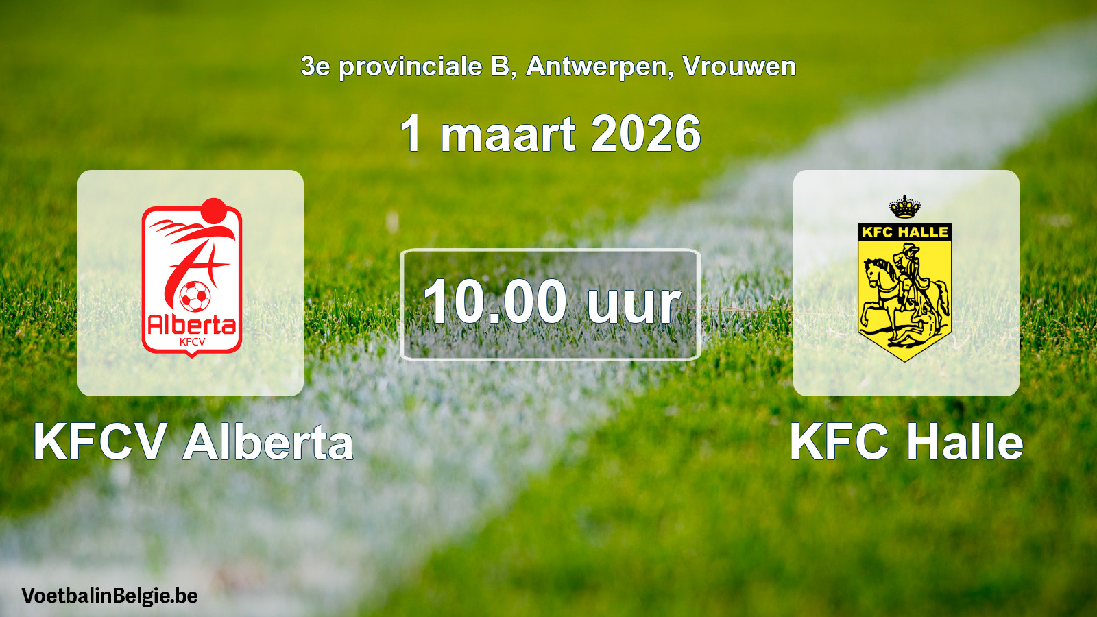 Scheduled match women football: KFCV Alberta - KFC Halle (1 March 2026)