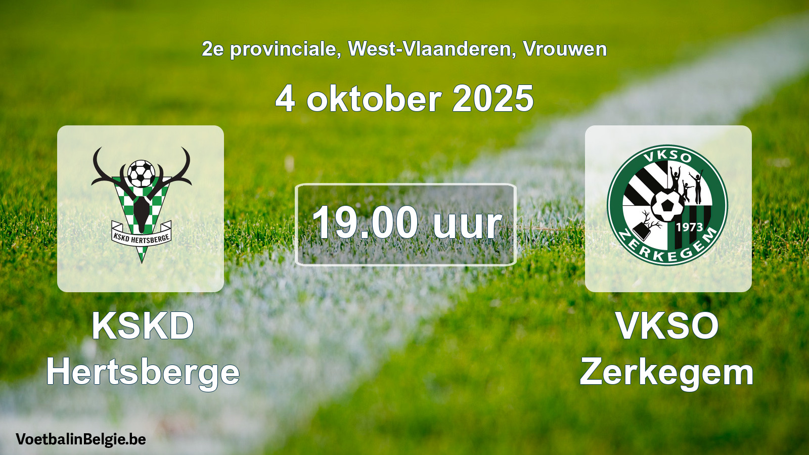 Scheduled match women football: KSKD Hertsberge - VKSO Zerkegem (4 October 2025)