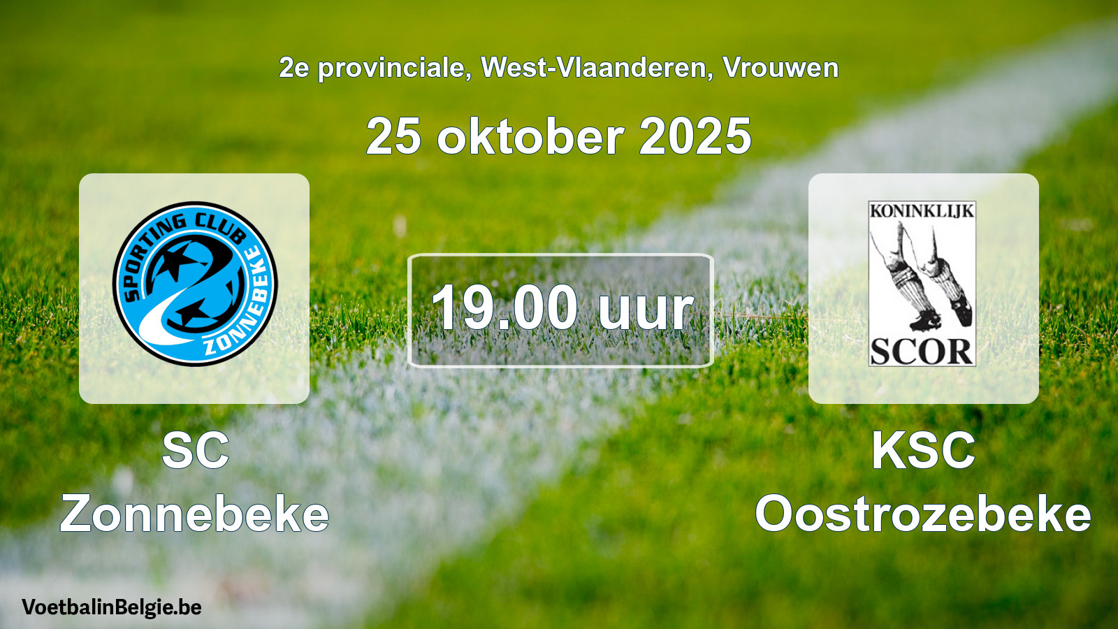 Scheduled match women football: SC Zonnebeke - KSC Oostrozebeke (25 October 2025)