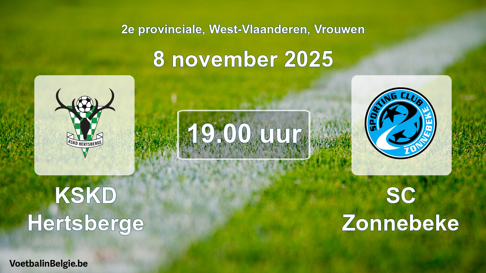 Scheduled match women football: KSKD Hertsberge - SC Zonnebeke (8 November 2025)