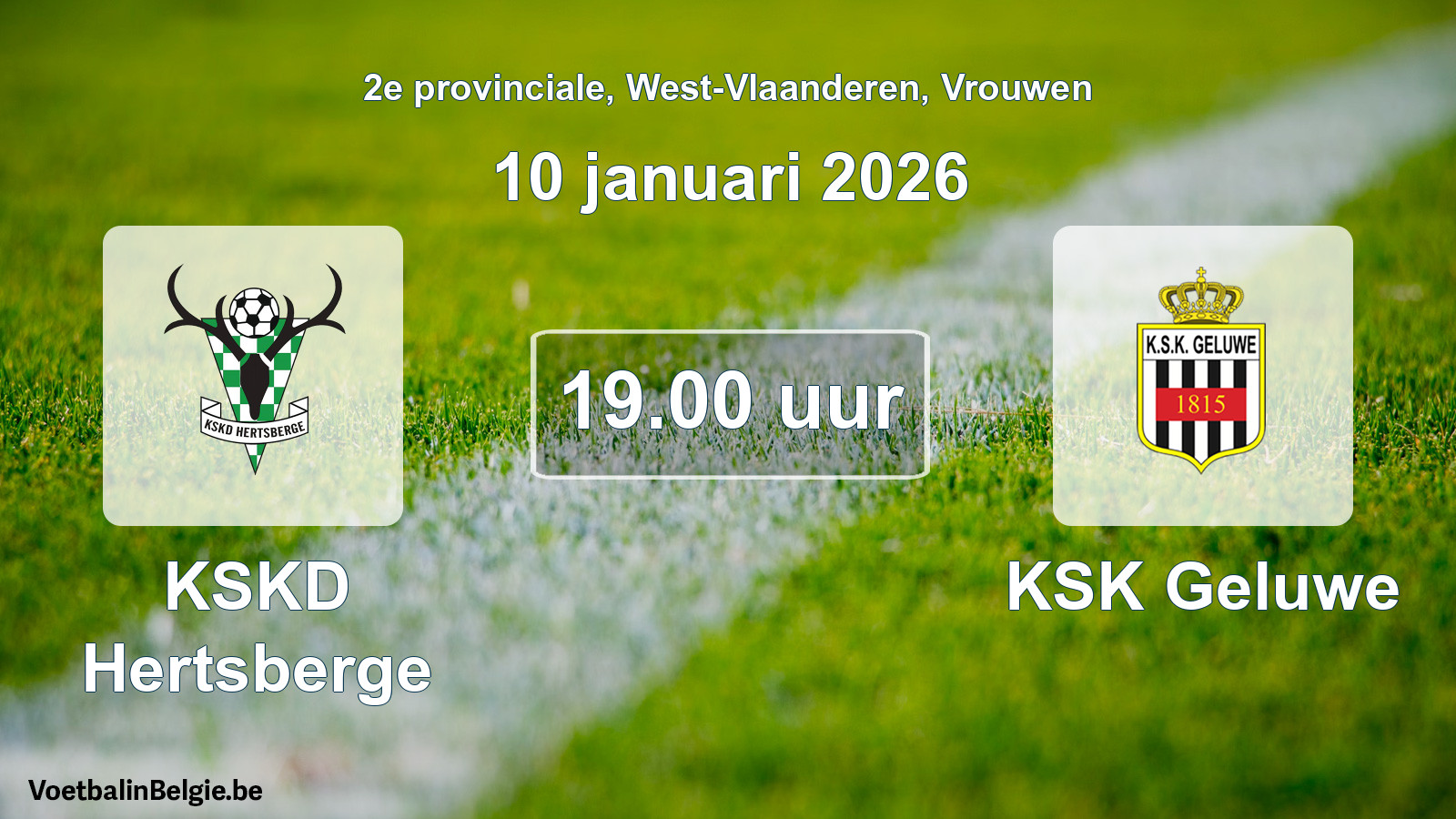 Scheduled match women football: KSKD Hertsberge - KSK Geluwe (10 January 2026)