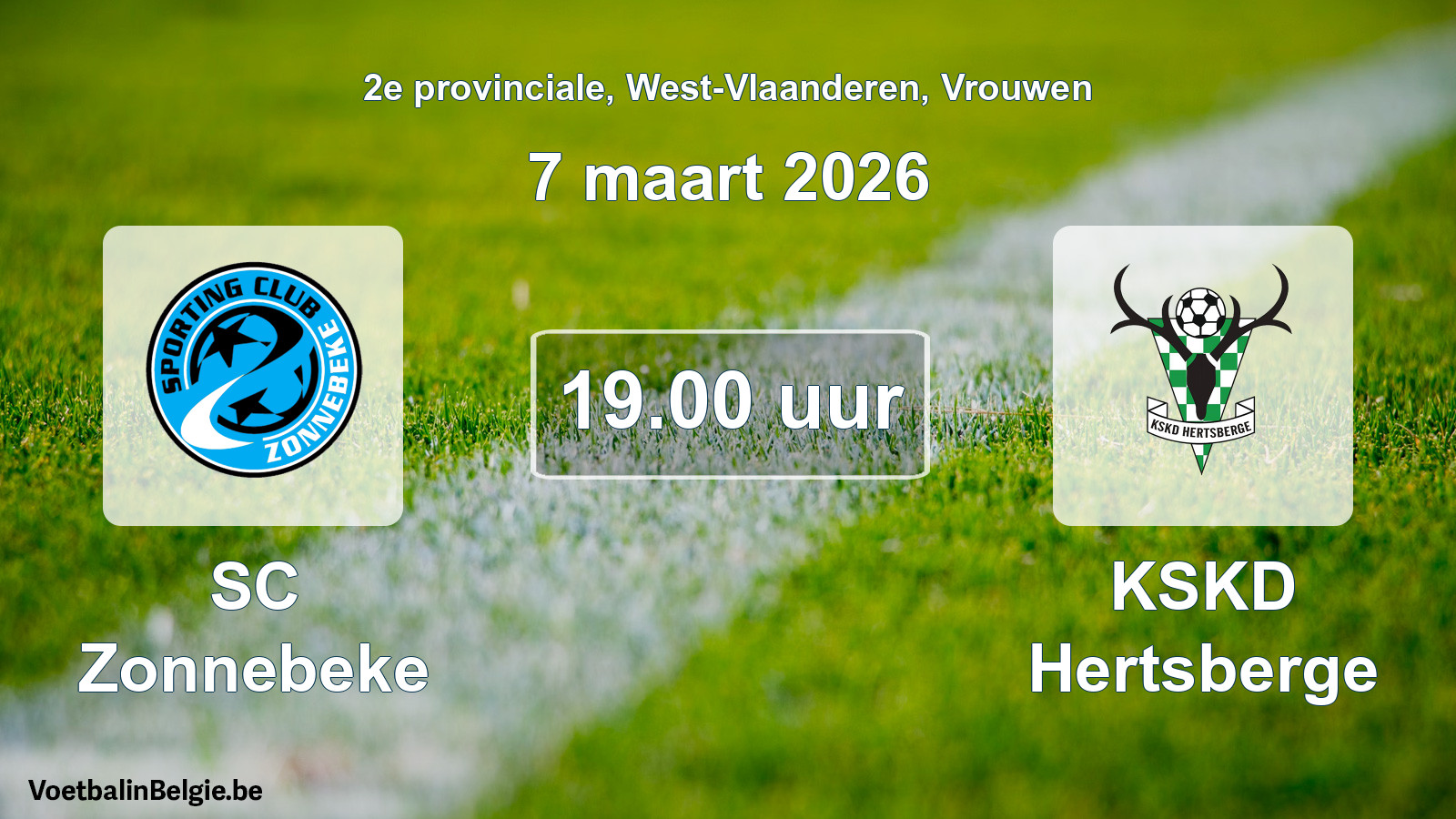 Scheduled match women football: SC Zonnebeke - KSKD Hertsberge (7 March 2026)