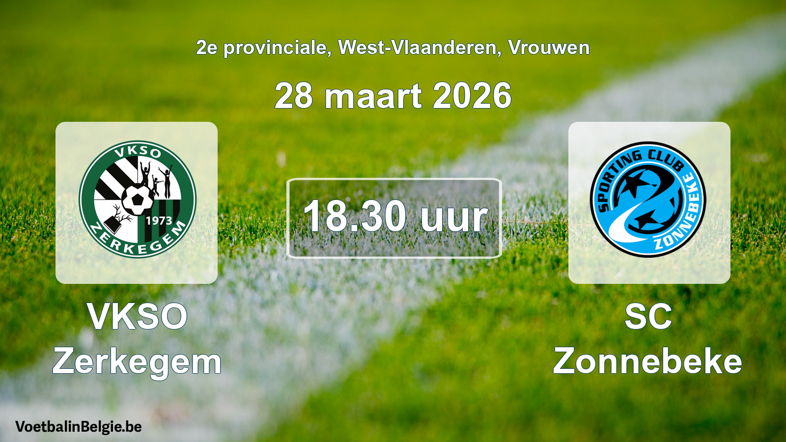Scheduled match women football: VKSO Zerkegem - SC Zonnebeke (28 March 2026)