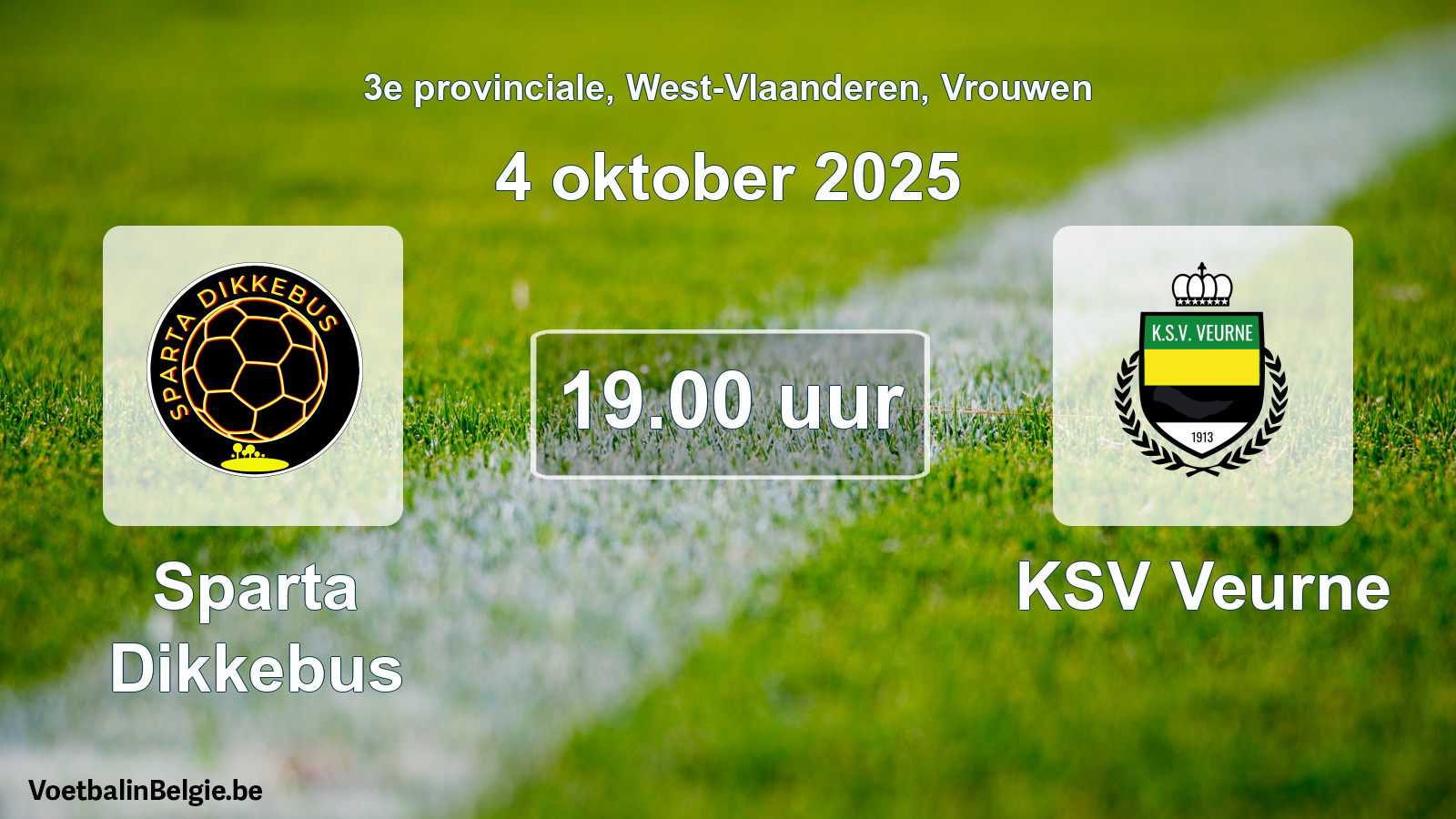 Scheduled match women football: Sparta Dikkebus - KSV Veurne (4 October 2025)