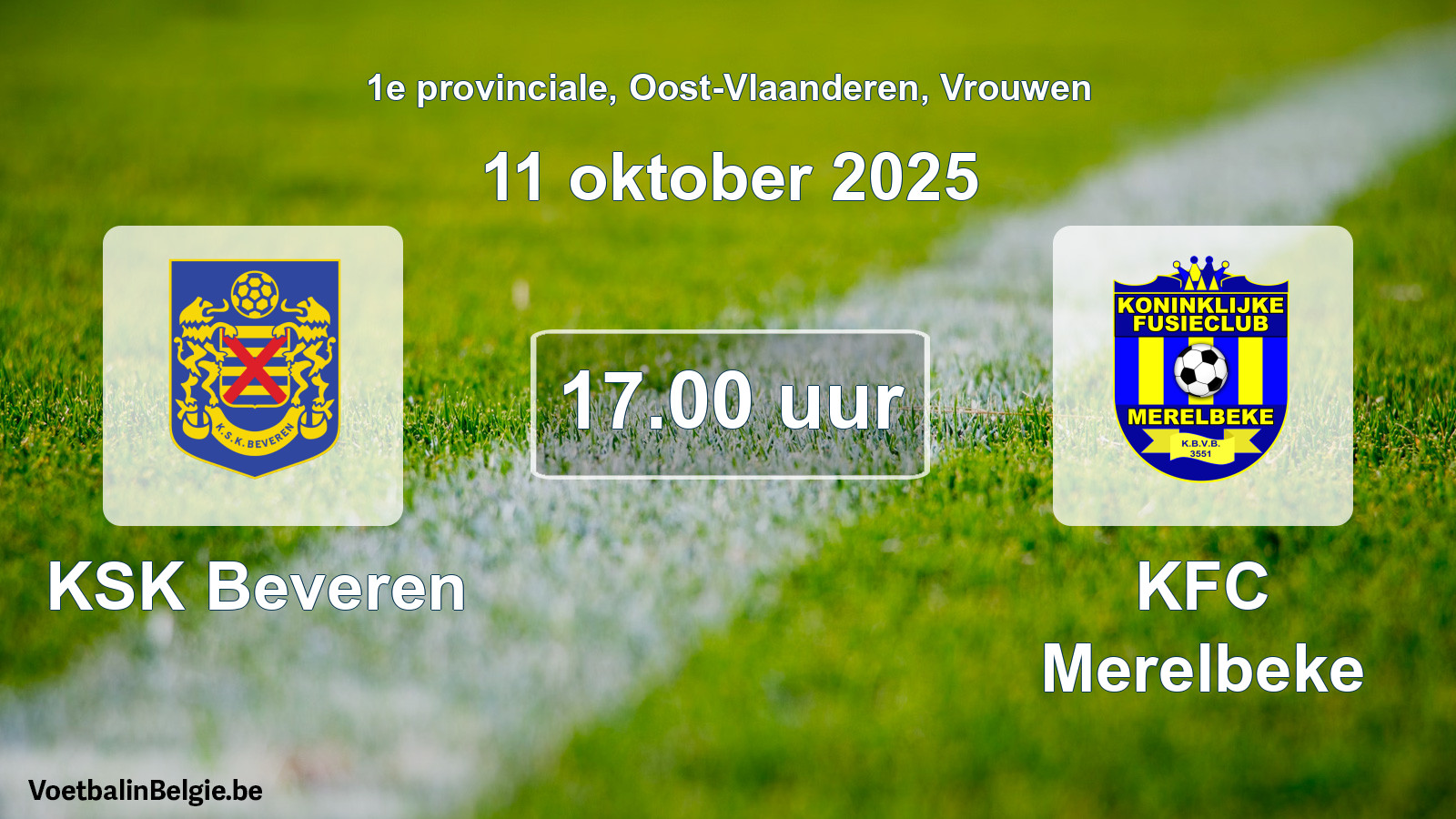 Scheduled match women football: KSK Beveren - KFC Merelbeke (11 October 2025)