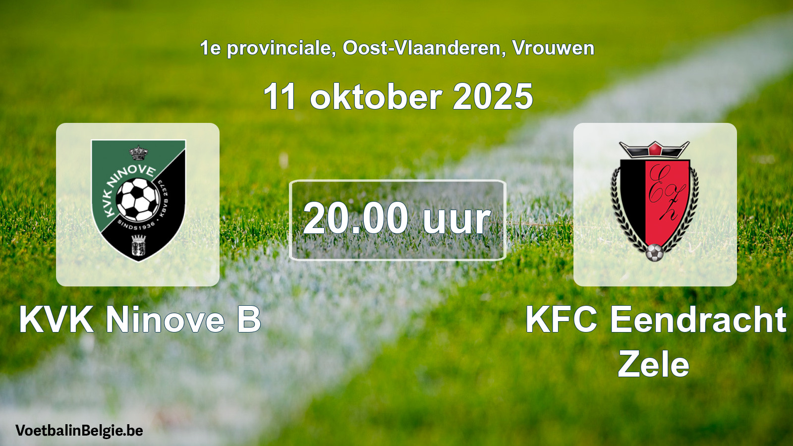 Scheduled match women football: KVK Ninove B - KFC Eendracht Zele (11 October 2025)