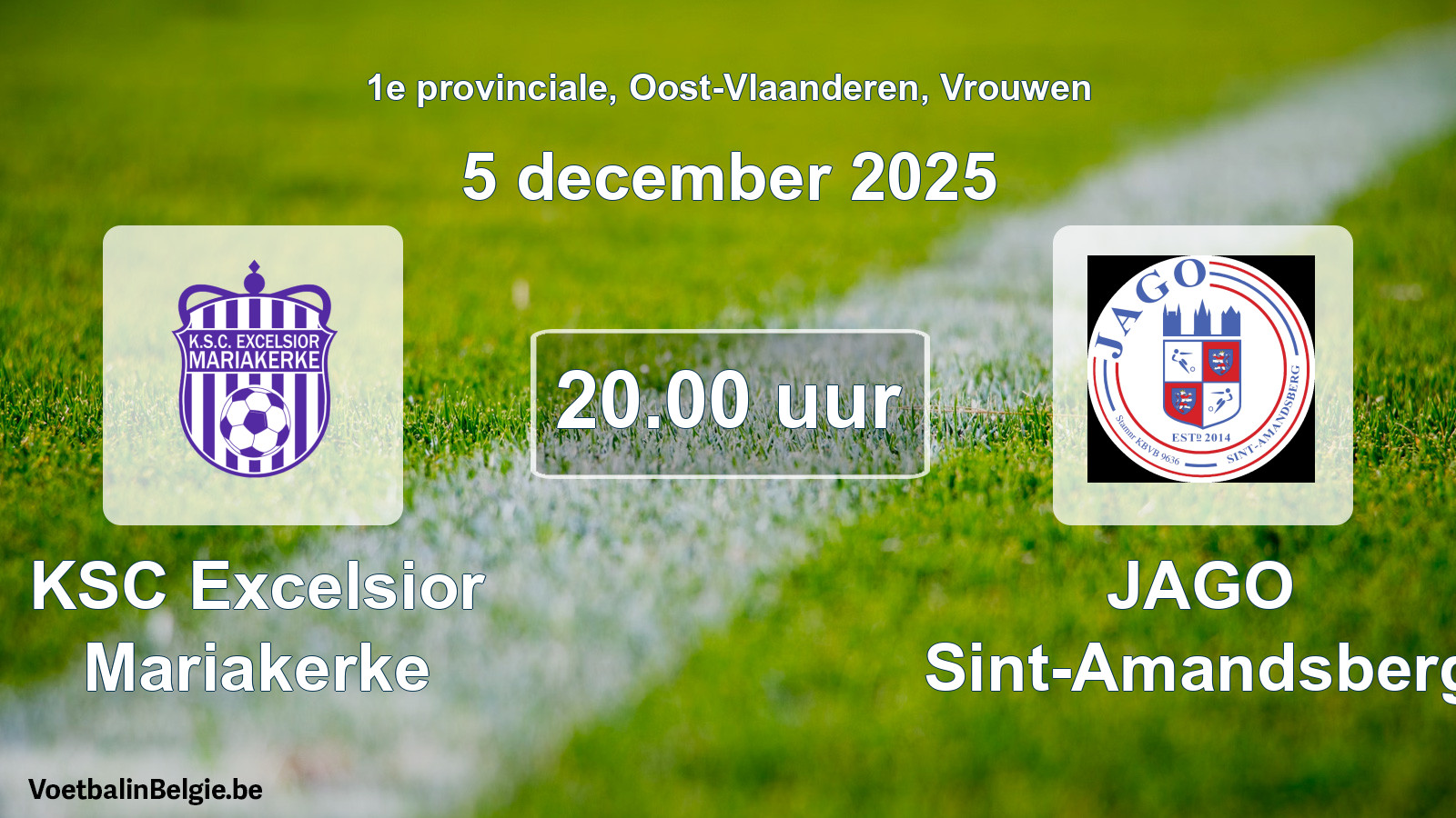 Scheduled match women football: KSC Excelsior Mariakerke - JAGO Sint-Amandsberg (5 December 2025)