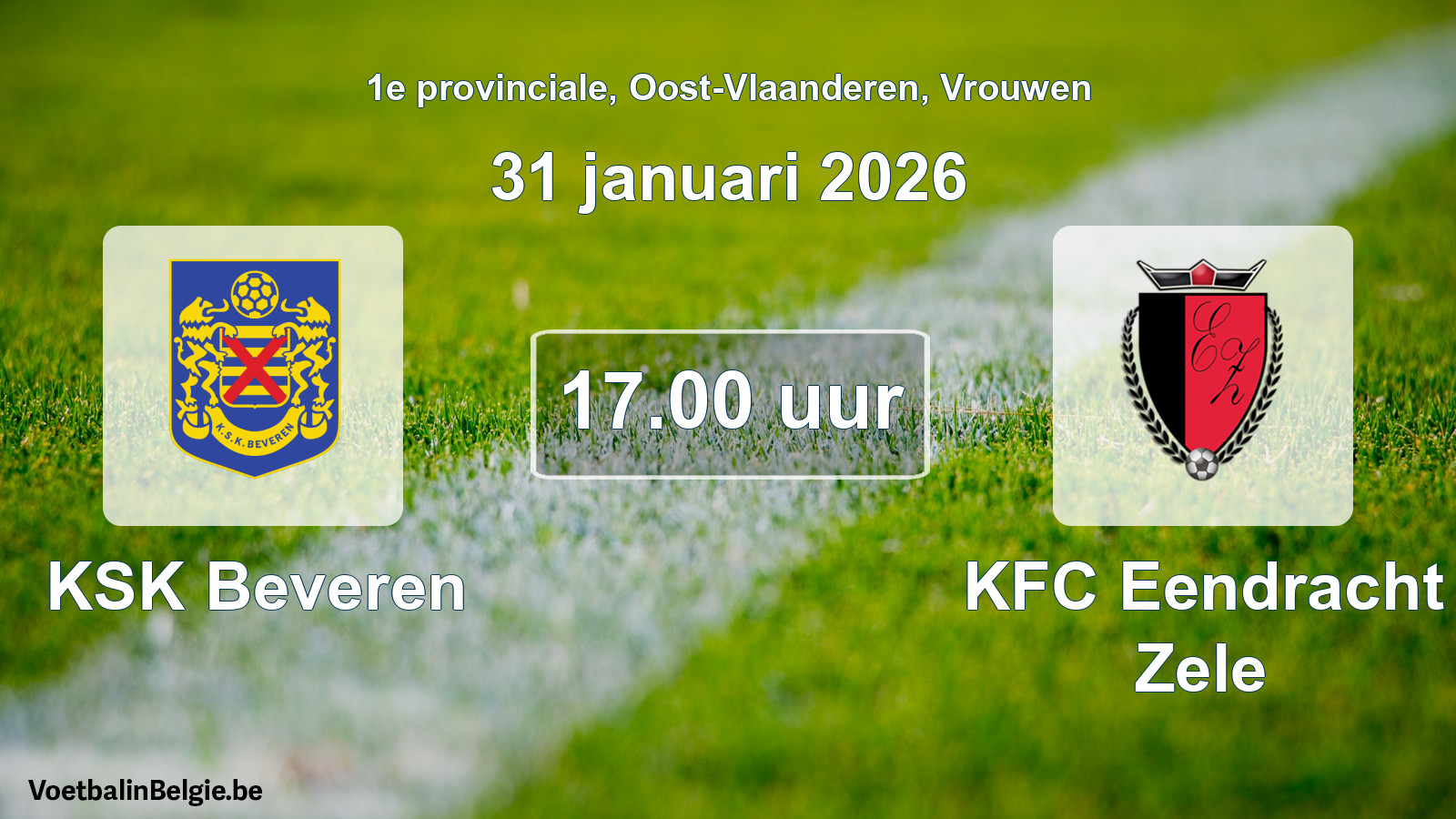 Scheduled match women football: KSK Beveren - KFC Eendracht Zele (31 January 2026)