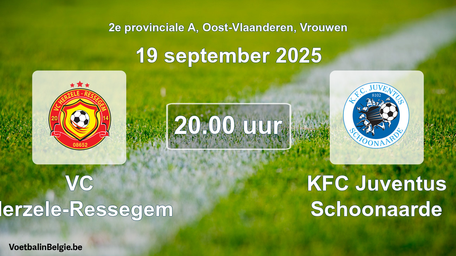 Scheduled match women football: VC Herzele-Ressegem - KFC Juventus Schoonaarde (19 September 2025)
