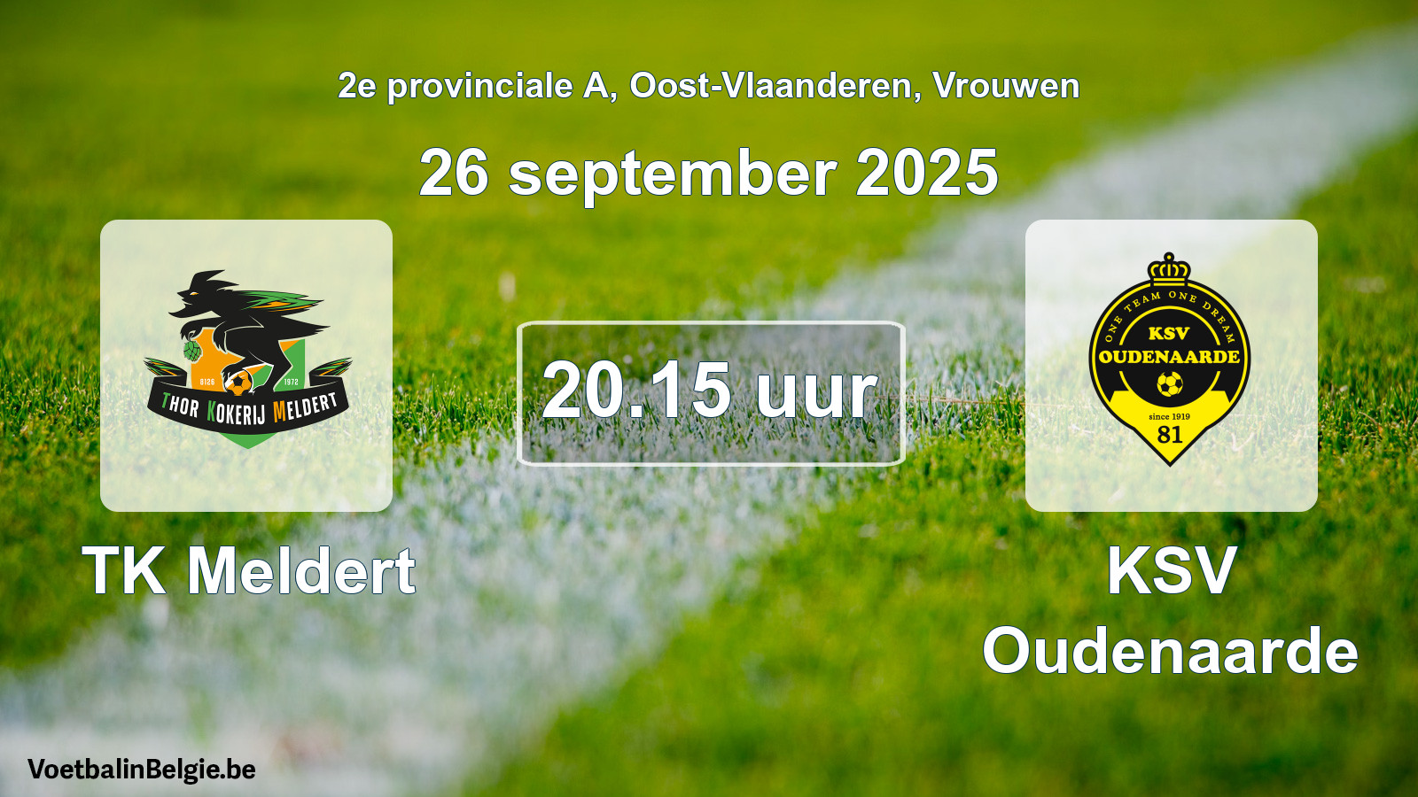 Scheduled match women football: TK Meldert - KSV Oudenaarde (26 September 2025)