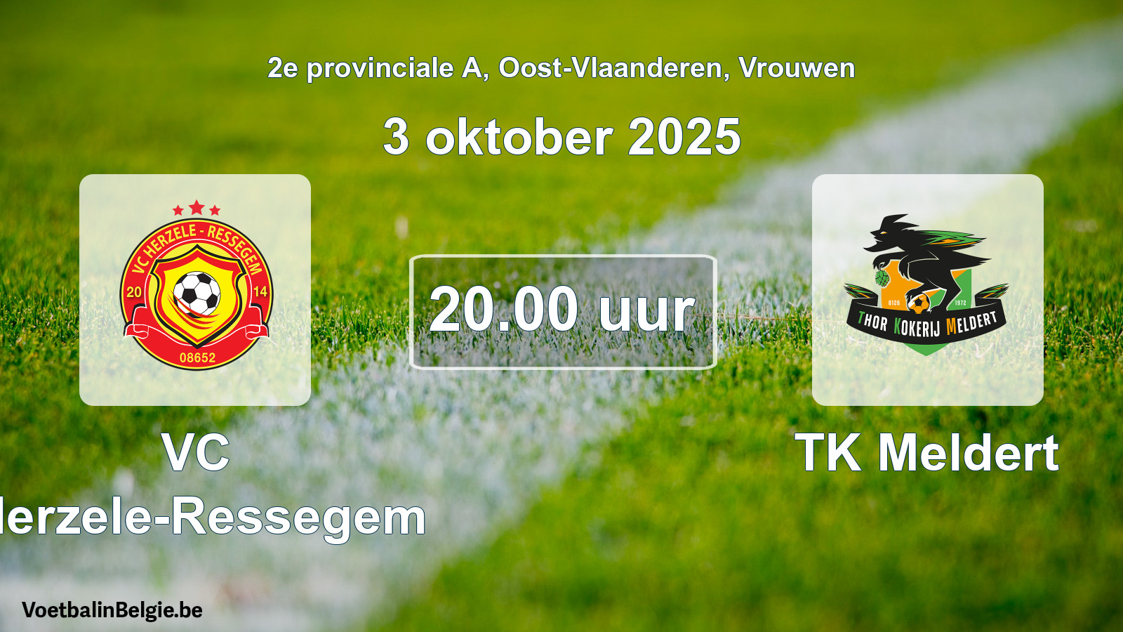 Scheduled match women football: VC Herzele-Ressegem - TK Meldert (3 October 2025)