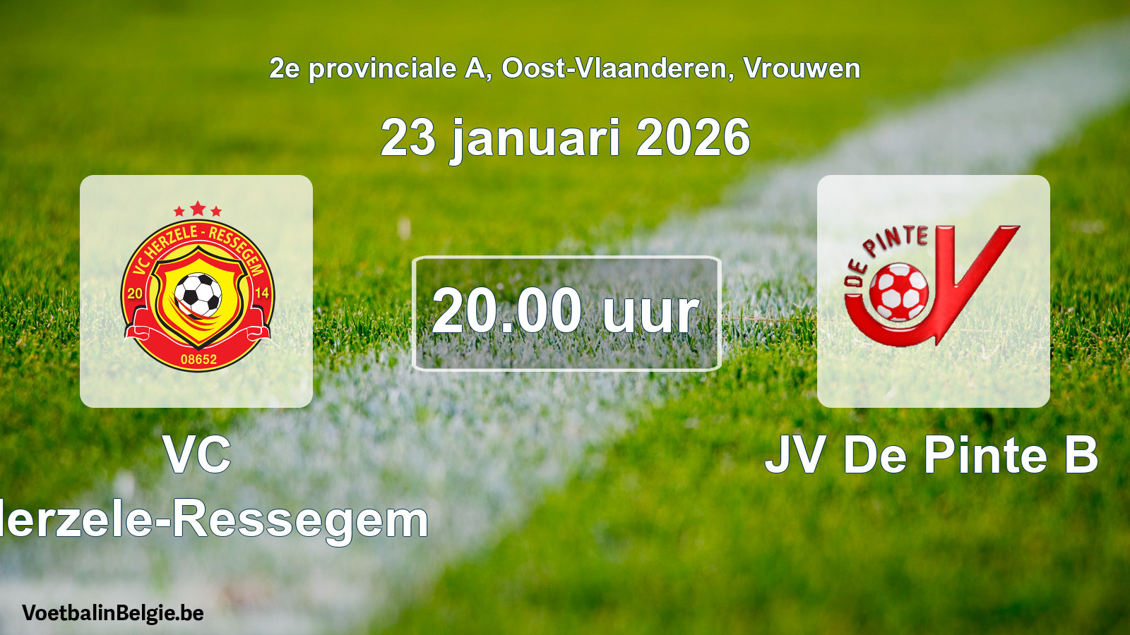 Scheduled match women football: VC Herzele-Ressegem - JV De Pinte B (23 January 2026)
