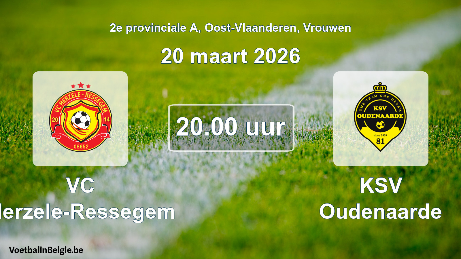 Scheduled match women football: VC Herzele-Ressegem - KSV Oudenaarde (20 March 2026)