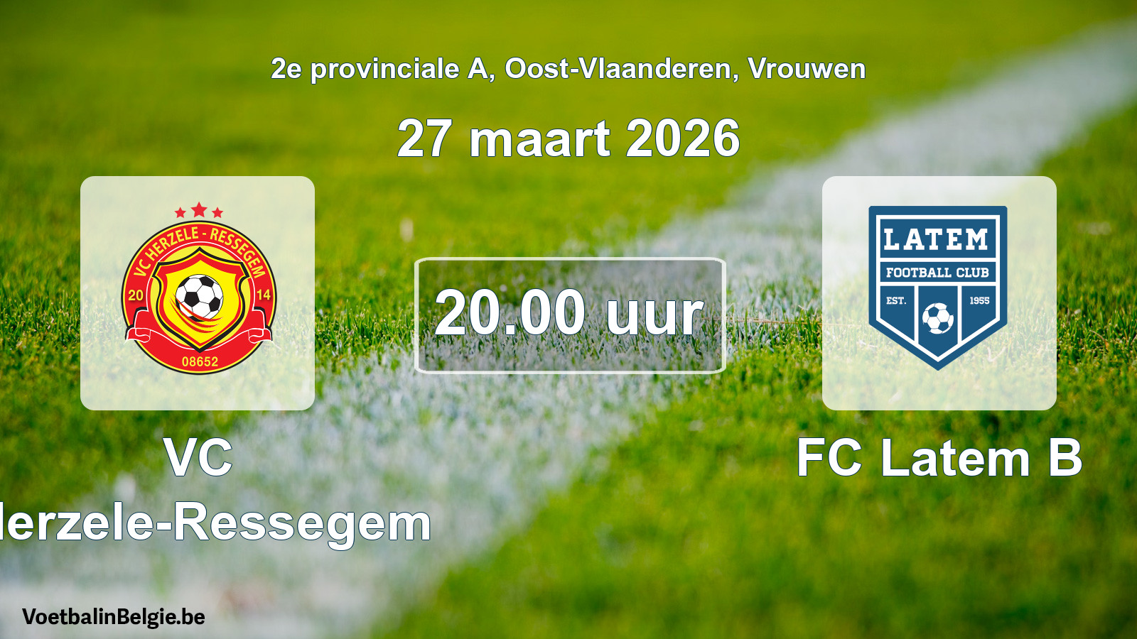 Scheduled match women football: VC Herzele-Ressegem - FC Latem B (27 March 2026)