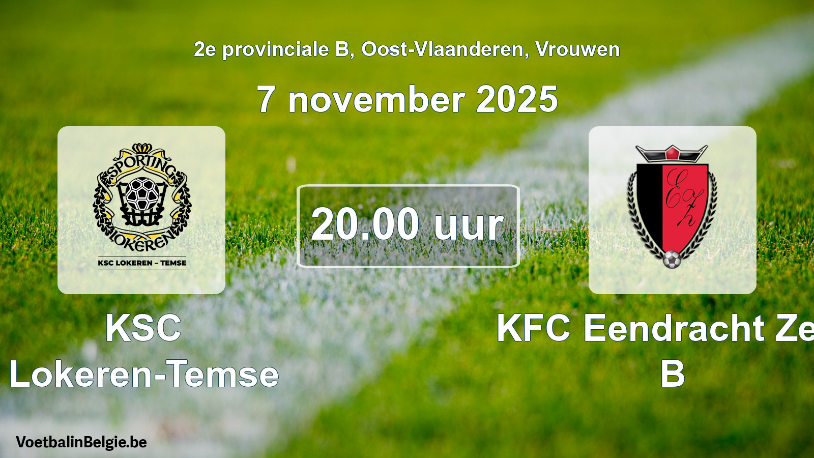 Scheduled match women football: KSC Lokeren-Temse - KFC Eendracht Zele B (7 November 2025)