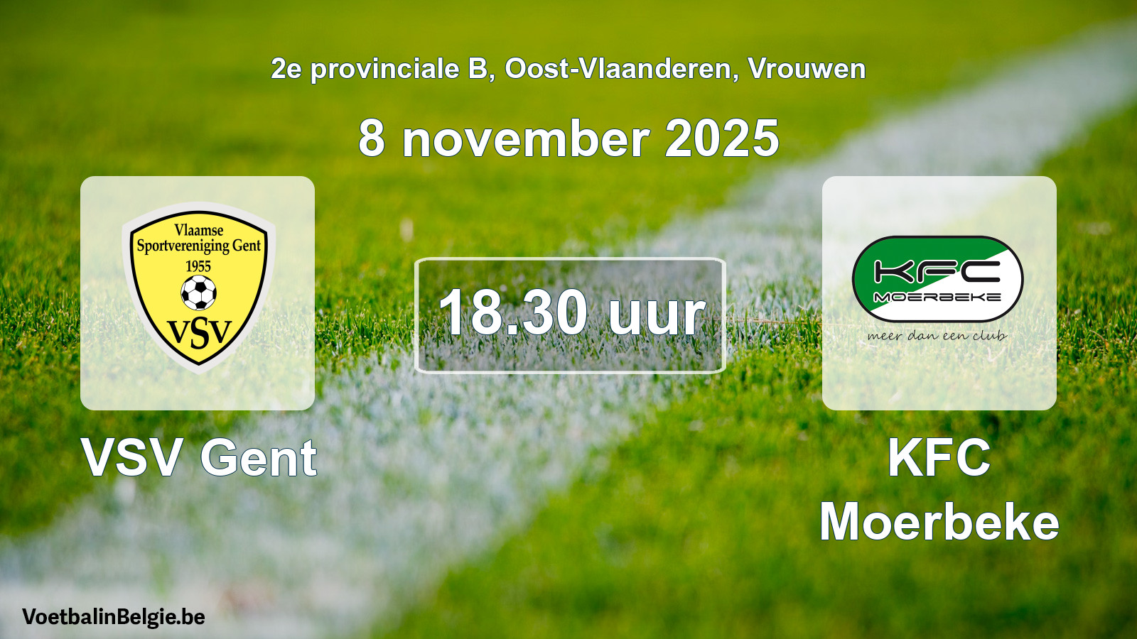 Scheduled match women football: VSV Gent - KFC Moerbeke (8 November 2025)