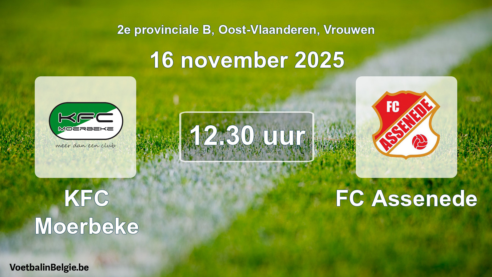 Scheduled match women football: KFC Moerbeke - FC Assenede (16 November 2025)
