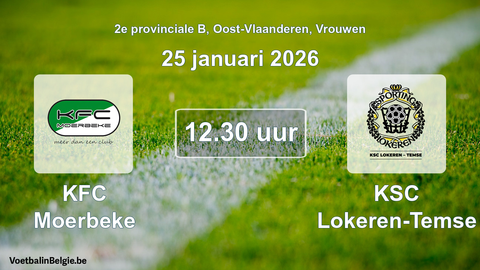Scheduled match women football: KFC Moerbeke - KSC Lokeren-Temse (25 January 2026)