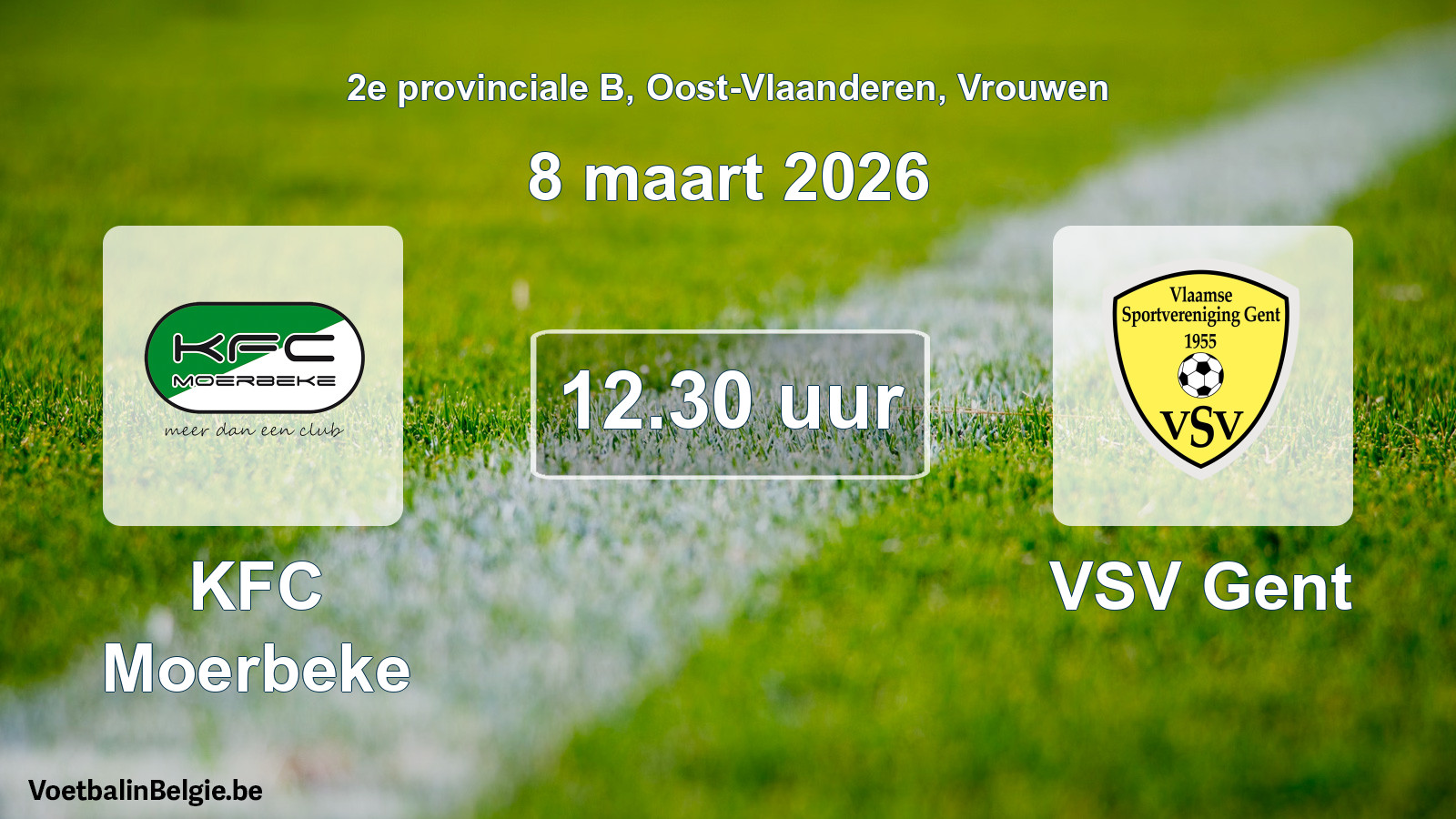 Scheduled match women football: KFC Moerbeke - VSV Gent (8 March 2026)