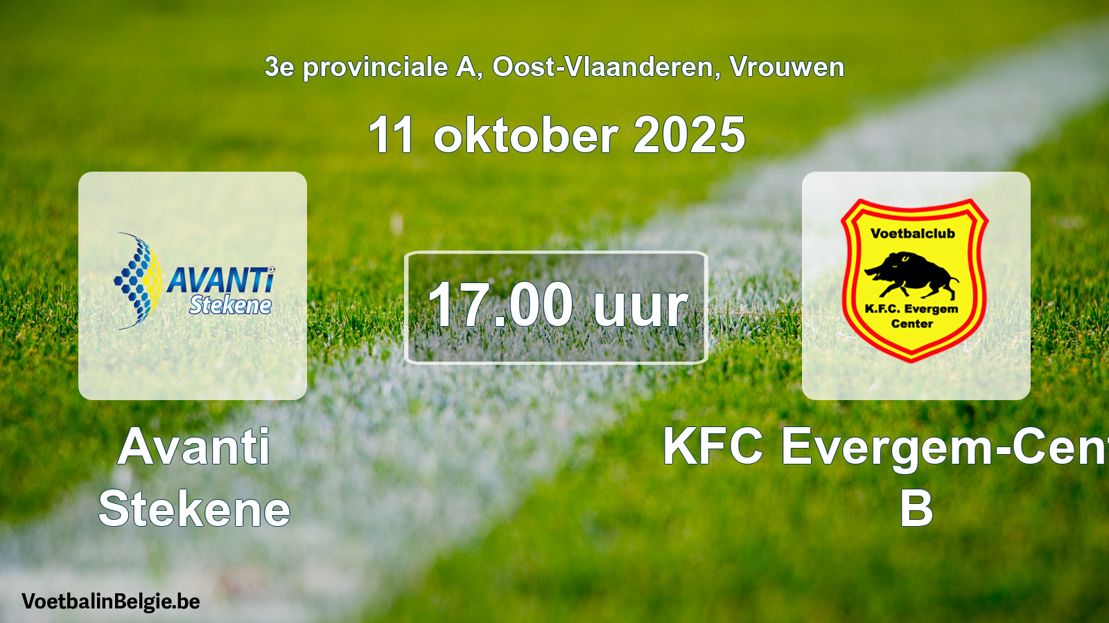 Scheduled match women football: Avanti Stekene - KFC Evergem-Center B (11 October 2025)