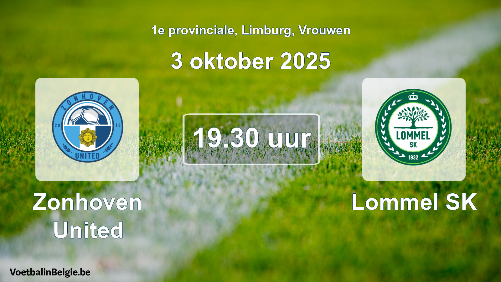 Geplantes Spiel frauen-Fußball: Zonhoven United - Lommel SK (3 Oktober 2025)