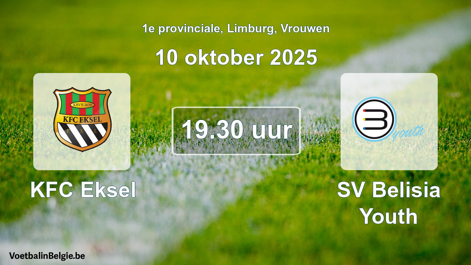 Match prévu football femmes: KFC Eksel - SV Belisia Youth (10 octobre 2025)