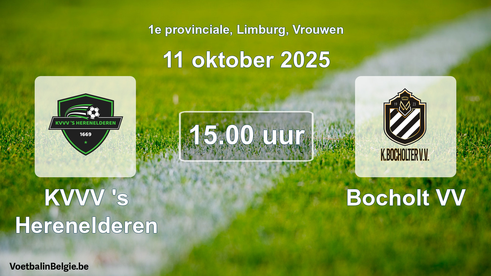 Scheduled match women football: KVVV 's Herenelderen - Bocholt VV (11 October 2025)