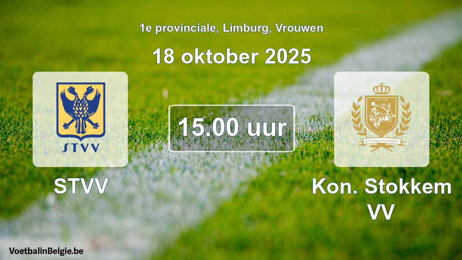 Scheduled match women football: STVV - Kon. Stokkem VV (18 October 2025)
