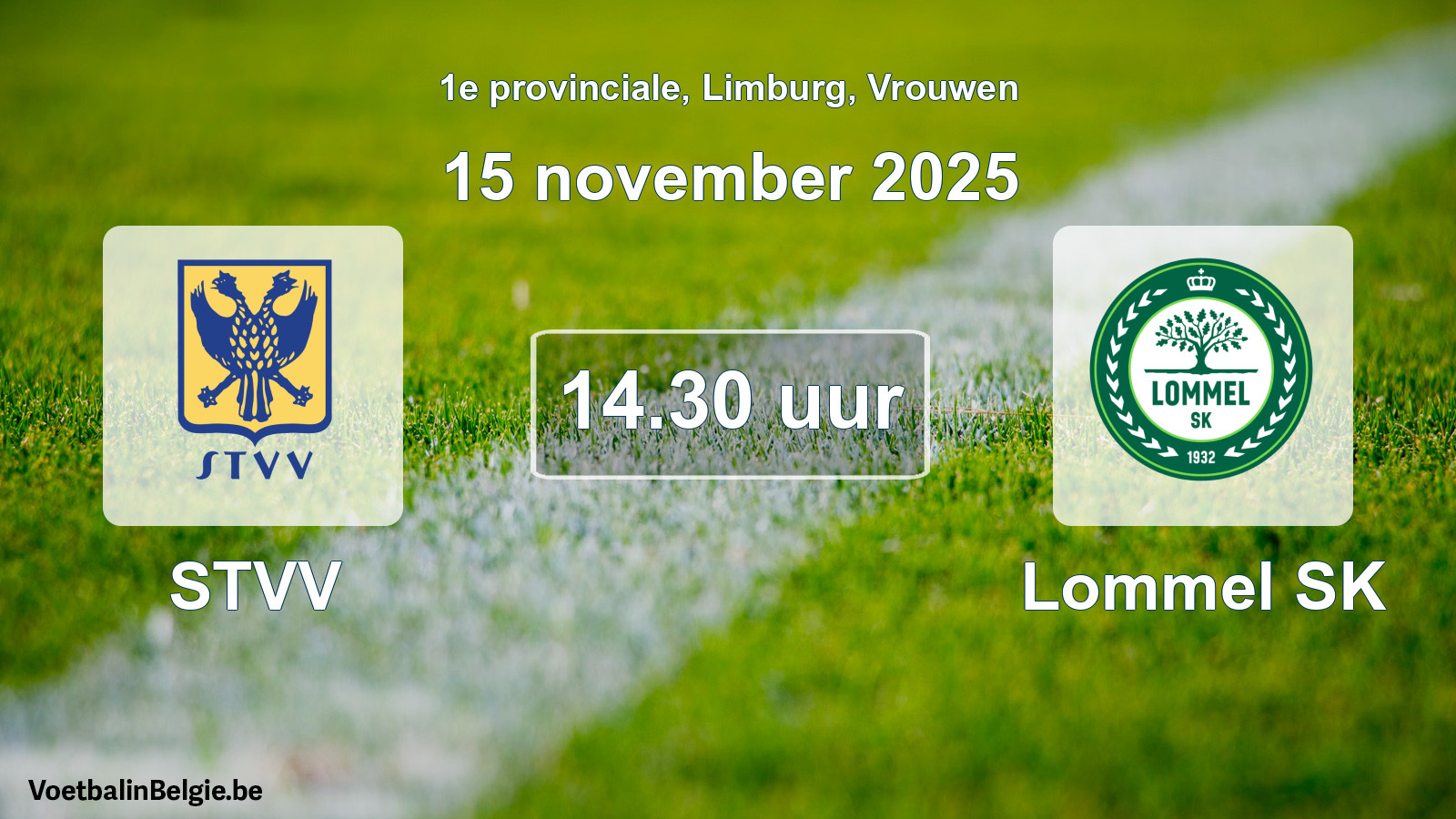Geplande wedstrijd vrouwenvoetbal: STVV - Lommel SK (15 november 2025)
