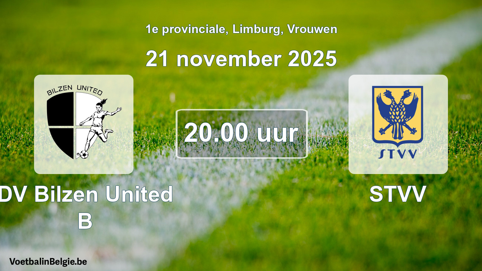 Geplantes Spiel frauen-Fußball: DV Bilzen United B - STVV (21 November 2025)