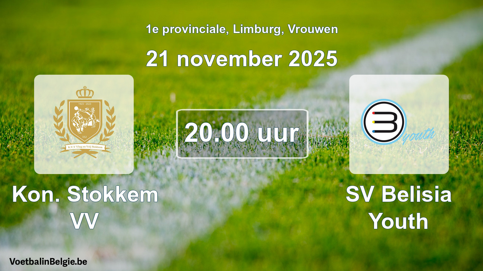 Scheduled match women football: Kon. Stokkem VV - SV Belisia Youth (21 November 2025)