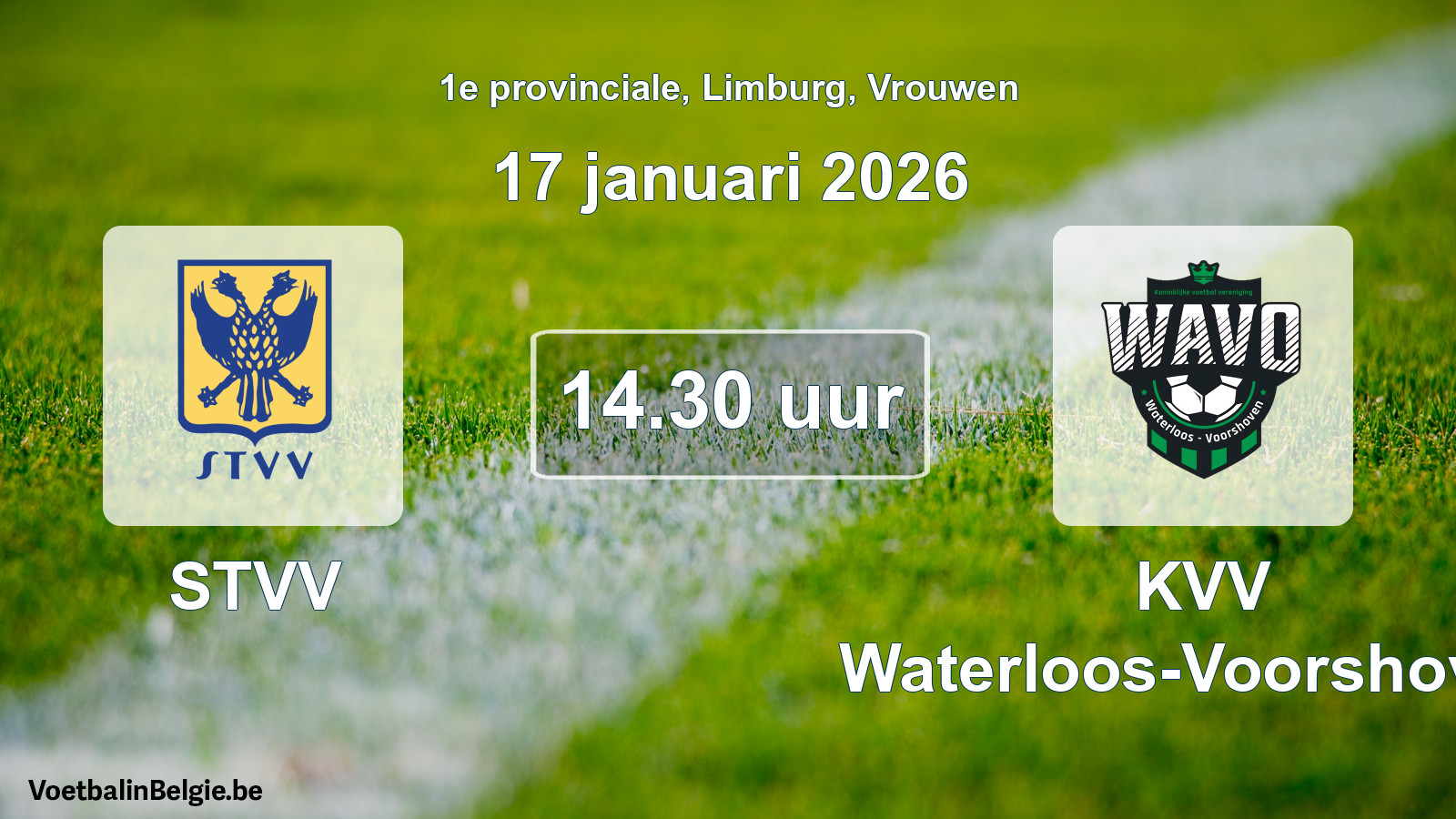Scheduled match women football: STVV - KVV Waterloos-Voorshoven (17 January 2026)